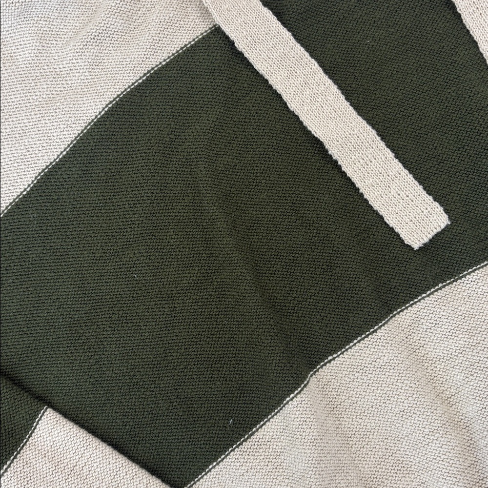 Madewell Clairview Hoodie Sweater Heather Artichoke Colorblock 100% Cotton S - Picture 8 of 11
